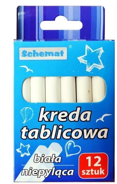 KREDA TABLICOWA 12SZT. BIAŁA KREDA TABLICOWA 12SZT. BIAŁA