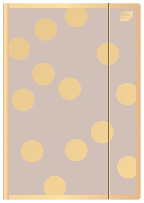 TECZKA Z GUMKĄ A4+ SATIN GOLD 3 ID