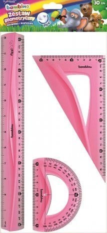 Zestaw (24) geometryczny 3-elementowy 30 cm fle