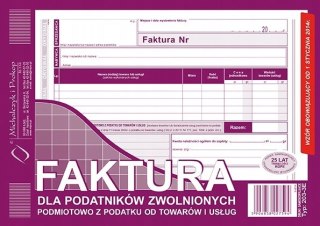 DRUK FAKTURA DLA ZWOLNIONYCH Z VAT 203-3E