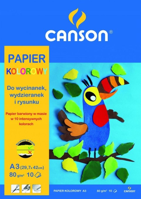 WR BLOK RYSUNKOWY KOLOR A3/10 80G (5) CANSON WR BLOK RYSUNKOWY KOLOR A3/10 80G (5) CANSON