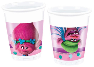 ! KUBKI PLASTIKOWE 8X200ML TROLLS