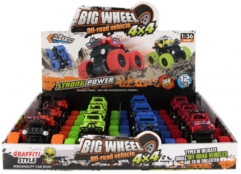 AUTO TERENOWE 9CM MIX4 MC (12) PULLBACK AUTO TERENOWE 9CM MIX4 MC (12) PULLBACK