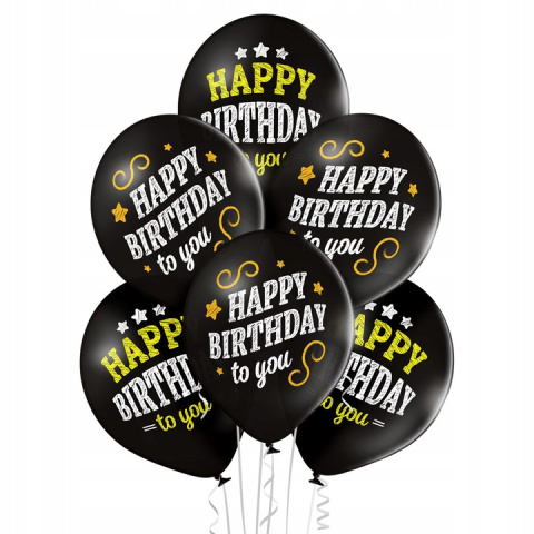 Balony 6szt Happy Birthday 2C2S