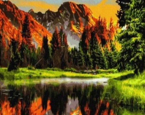 DIAMENTOWA MOZAIKA 80X40 GÓRSKI KRAJOBRAZ DIAMENTOWA MOZAIKA 80X40 GÓRSKI KRAJOBRAZ