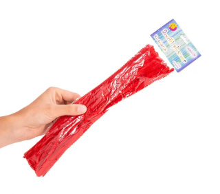 Druty pluszowe DPK-03 brokatowe czerwone