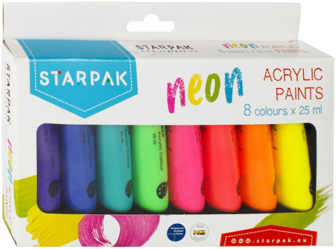 FARBY AKRYL 8KOL 25ML NEON STK WB 6 24 FARBY AKRYL 8KOL 25ML NEON STK WB 6 24