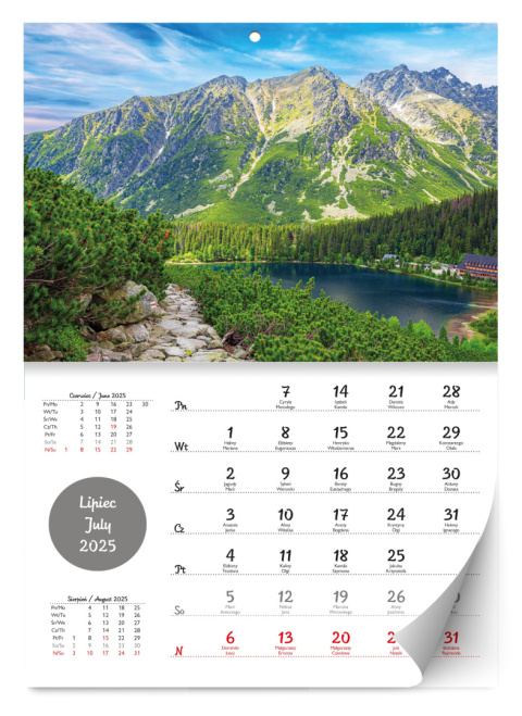 KALENDARZ ŚCIENNY TATRY I GÓRY ŚWIATA LUX 2025 KALENDARZ ŚCIENNY TATRY I GÓRY ŚWIATA LUX 2025