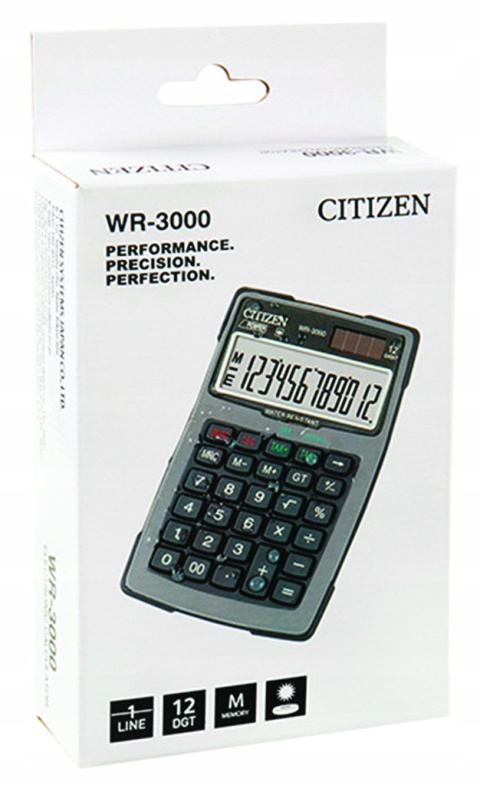 * KALKULATOR CITIZEN WR-3000 WODOODPORN 152x105x38 * KALKULATOR CITIZEN WR-3000 WODOODPORN 152x105x38