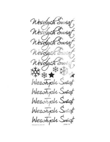 NAKLEJKI WESOŁYCH ŚWIĄT SREBRNE DPCRAFT NAKLEJKI WESOŁYCH ŚWIĄT SREBRNE DPCRAFT