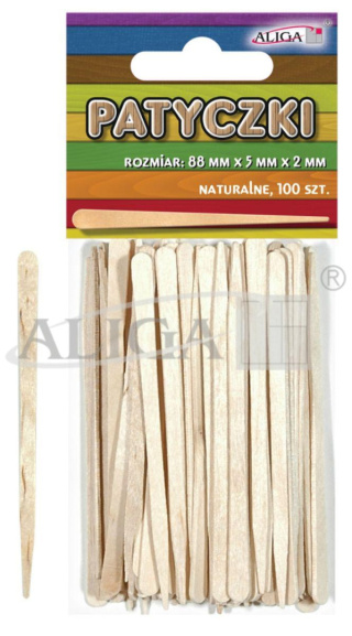 Patyczki natural 88x5x2mm 100szt