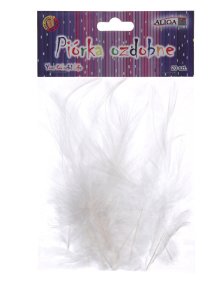 Piórka białe 14cm 20szt/op
