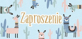 Zaproszenie Lamy kpl. 5 szt