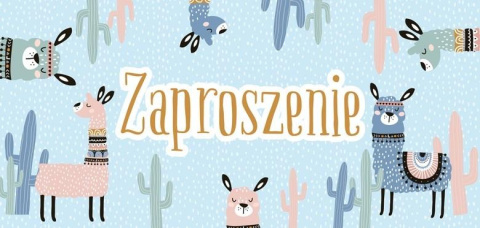 Zaproszenie Lamy kpl. 5 szt Zaproszenie Lamy kpl. 5 szt