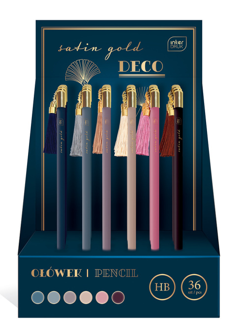 INT Ołówek z zaw. DECO SATIN GOLD 36szt. INT Ołówek z zaw. DECO SATIN GOLD 36szt.