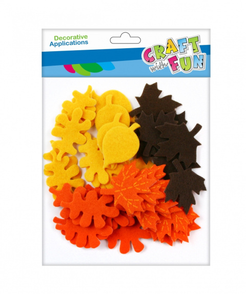 JESIENNE LISTKI FILCOWE SPRZYL KOL 45SZT