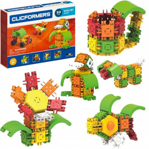 KLOCKI CLICFORMERS BASIC SET 50EL. 4W1 4+ KLOCKI CLICFORMERS BASIC SET 50EL. 4W1 4+