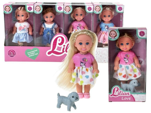 LALKA MINI 12cm z pieskiem MIX LALKA MINI 12cm z pieskiem MIX