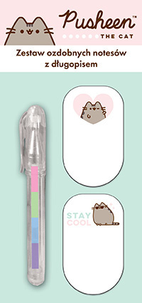 NOTES MINI 2SZT+ DŁUGOPIS PUSHEEN (12)MAJEWSKI
