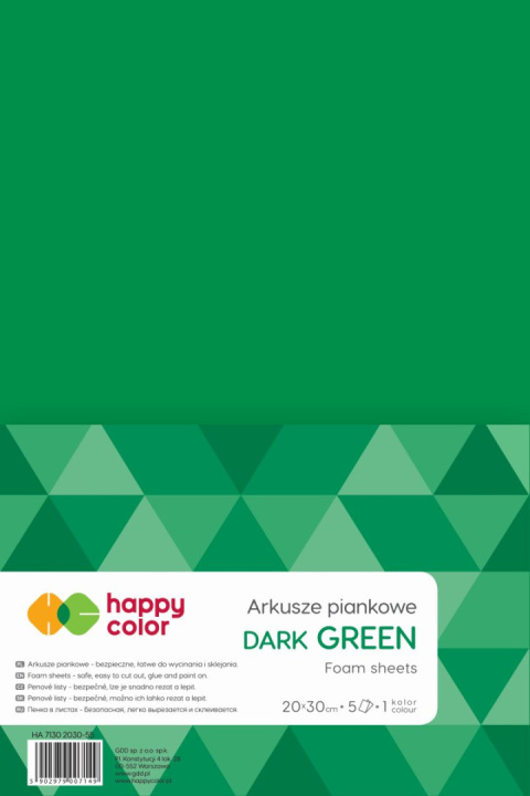 PIANKA DEK. A4 5ARK ZIELONA HAPPY COLOR