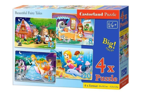 Puzzle 4w1 Beautiful Fairy Tales Puzzle 4w1 Beautiful Fairy Tales