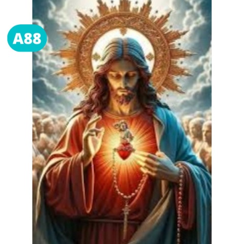 DIAMENTOWA MOZAIKA ŚWIĘTE JEZUS Z SERCEM