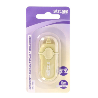 KOREKTOR W TAŚMIE 5MMX6M MINI ŻÓŁTY STRIGO
