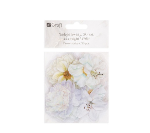 NAKLEJKI KWIATY 30 SZT MOONLIGHT WHITE NAKLEJKI KWIATY 30 SZT MOONLIGHT WHITE