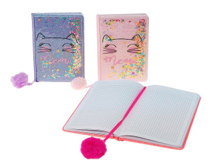 Notes brokatowy Kotek MIX ADAR 241x157 mm