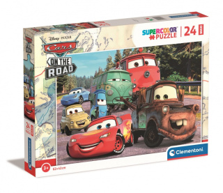 PUZZLE 24EL MAXI CARS ON THE ROAD CLEMENTONI
