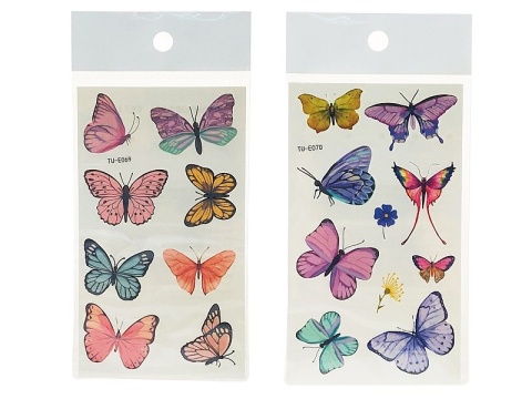 TATUAŻE MOTYLE BLISTER 15X7CM ADAR TATUAŻE MOTYLE BLISTER 15X7CM ADAR