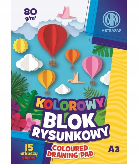 Blok kolor barwiony w masie ASTRAPAP A3 80g 15ark