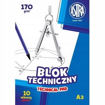 Blok techniczny ASTRAPAP A3 170g