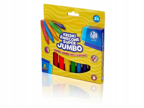 Kredki świecowe jumbo 8kol. ASTRA Kredki świecowe jumbo 8kol. ASTRA
