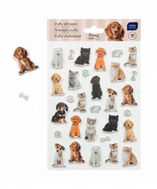 Naklejki puffy 30szt.Puppy Sign