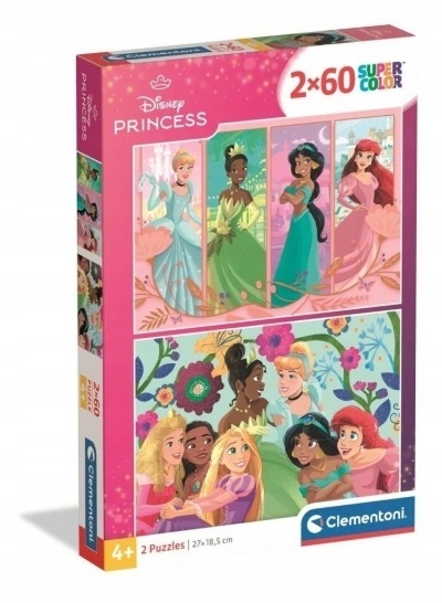 PUZZLE 2X60EL PRINCESS CLEMENTONI