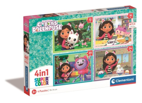 PUZZLE 4IN1 GABBY DOLLHOUSE CLEMENTONI PUZZLE 4IN1 GABBY DOLLHOUSE CLEMENTONI