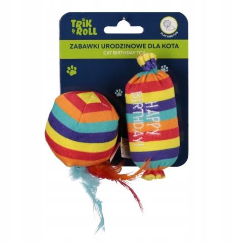 ZABAWKA DLA KOTA URODZINOWA 2SZT 10CM 13CM TRIK ZABAWKA DLA KOTA URODZINOWA 2SZT 10CM 13CM TRIK