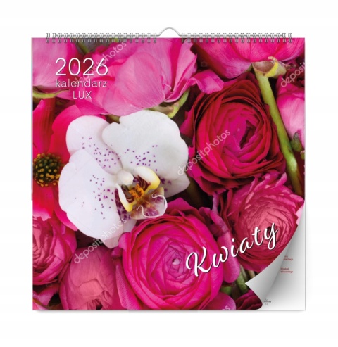 KALENDARZ KWIATY LUX 2026