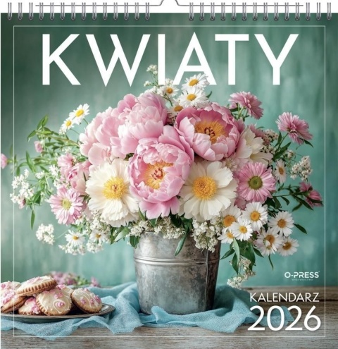 KALENDARZ ŚCIENNY 33x33 KWIATY 2026 KALENDARZ ŚCIENNY 33x33 KWIATY 2026