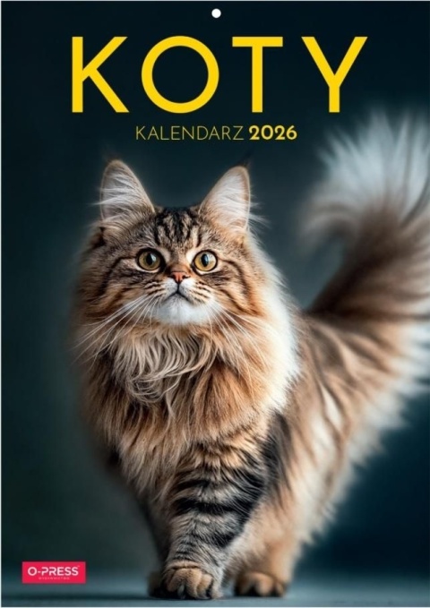 KALENDARZ ŚCIENNY A4 KOTY 2026