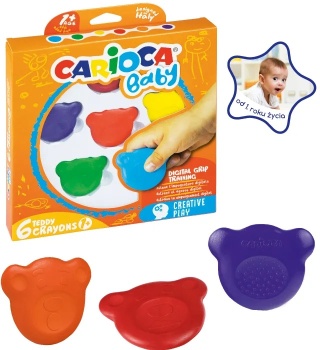Kredki Misiaki BABY dla dzieci 1+ CARIOCA 6KOL
