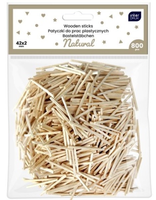 Patyczki do prac plas.natu.42x2 800szt