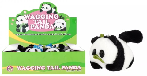 ZABAWKA NACIĄGANA PANDA PLUSZOWA 9CM MC(12)
