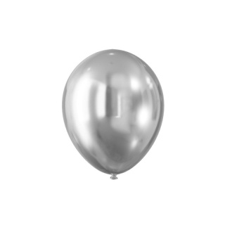 Balony Celebrate! efekt chromu - (5 szt.) srebrne
