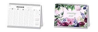 Kalendarz na biurko tygodniowy Kwiaty 2026