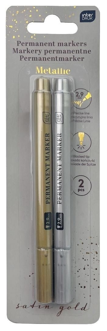 Markery metaliczne Silver/Gold 2szt