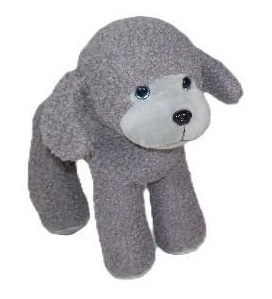 PIES PUDEL PLUSZOWY 3 KOL 24 CM