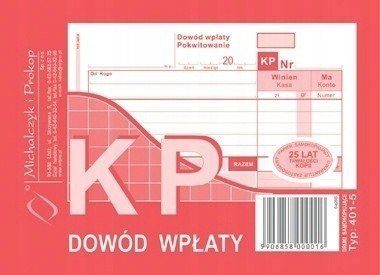 DRUK DOWÓD WPŁATY KP 401-5 MICHALCZYK
