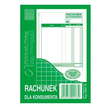 RACHUNEK DLA KONSUMENTA A6 262-5